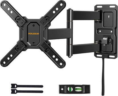 Lockable RV TV Mount for 13–43 Inch Tvs up to 44 Lbs, Full Motion RV TV Wall Mount with Swivel, Tilt, Pull Cord Lock, RV TV Mount for Camper, RV, Motorhome, Max VESA 200X200Mm, PGLRVF21