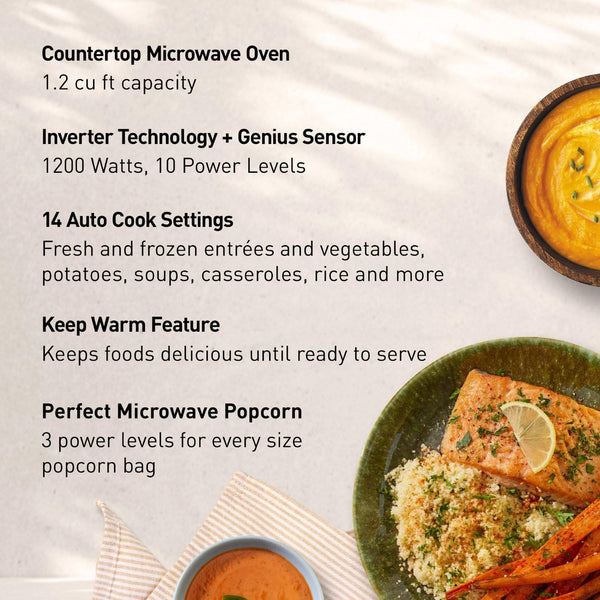 Panasonic Microwave Oven NN-SN686S Stainless Steel Countertop/Built-In with Inverter Technology and Genius Sensor, 1.2 Cubic Foot, 1200W6