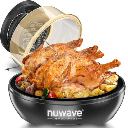 Air Fryer Infrared Convection Oven, Cook Fresh or Frozen, PFAS Free | No Defrosting or Preheating, 360 Surround Heat, Cooking from 50 to 400 Degrees, 100 Presets, 50 Memory, 360 Food Easy-View1