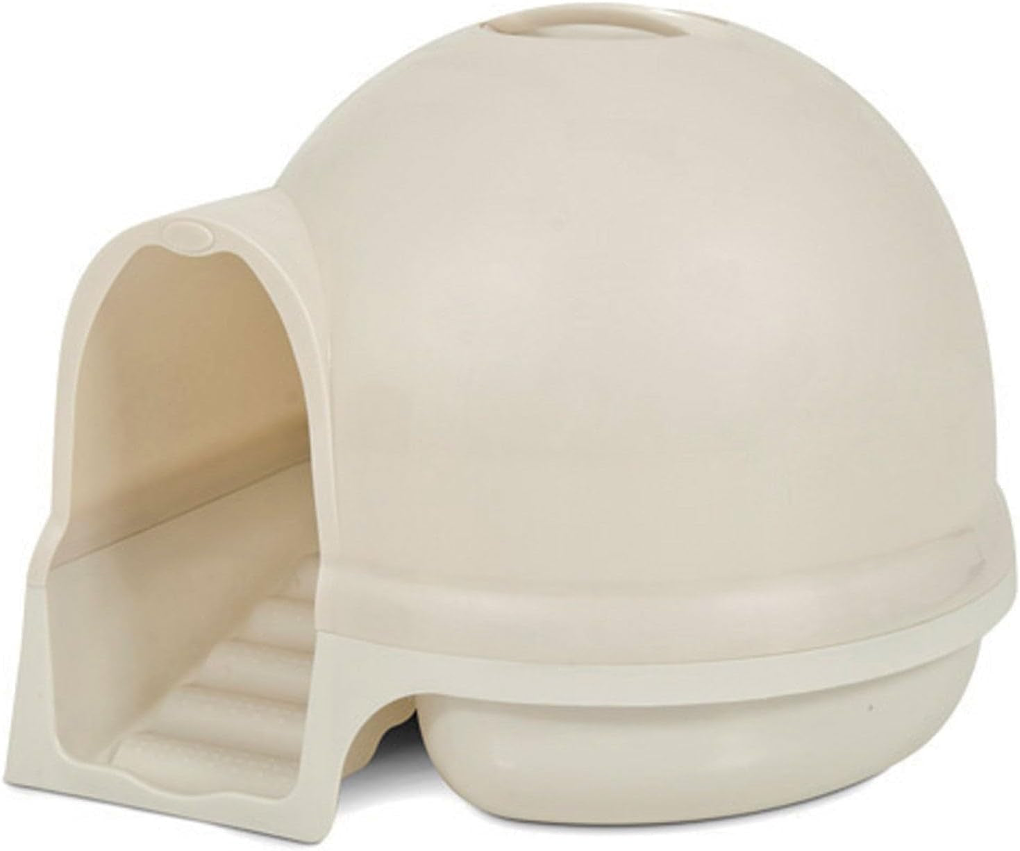 petmate-booda-clean-step-cat-litter-box-dome-made-in-the-usa-with-95-recycled-materials-brushed-nickel-made-in-usa