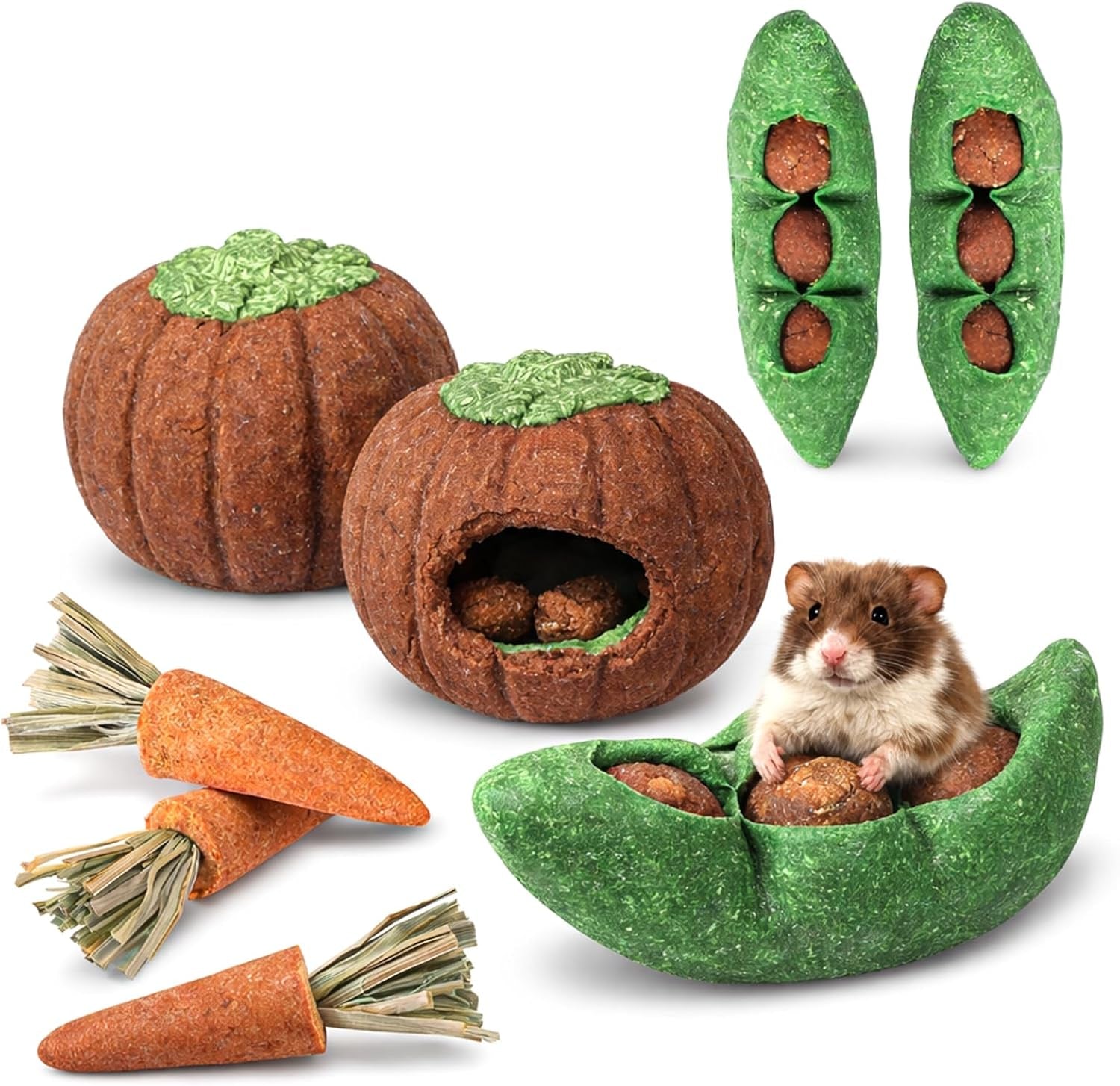 hercocci-8pcs-guinea-pig-chew-toys-hamster-toys-prevent-excessive-teeth-growth-natural-vegetables-carrot-and-timothy-grass-for-guinea-pig-rabbit-chinchillas-gerbil