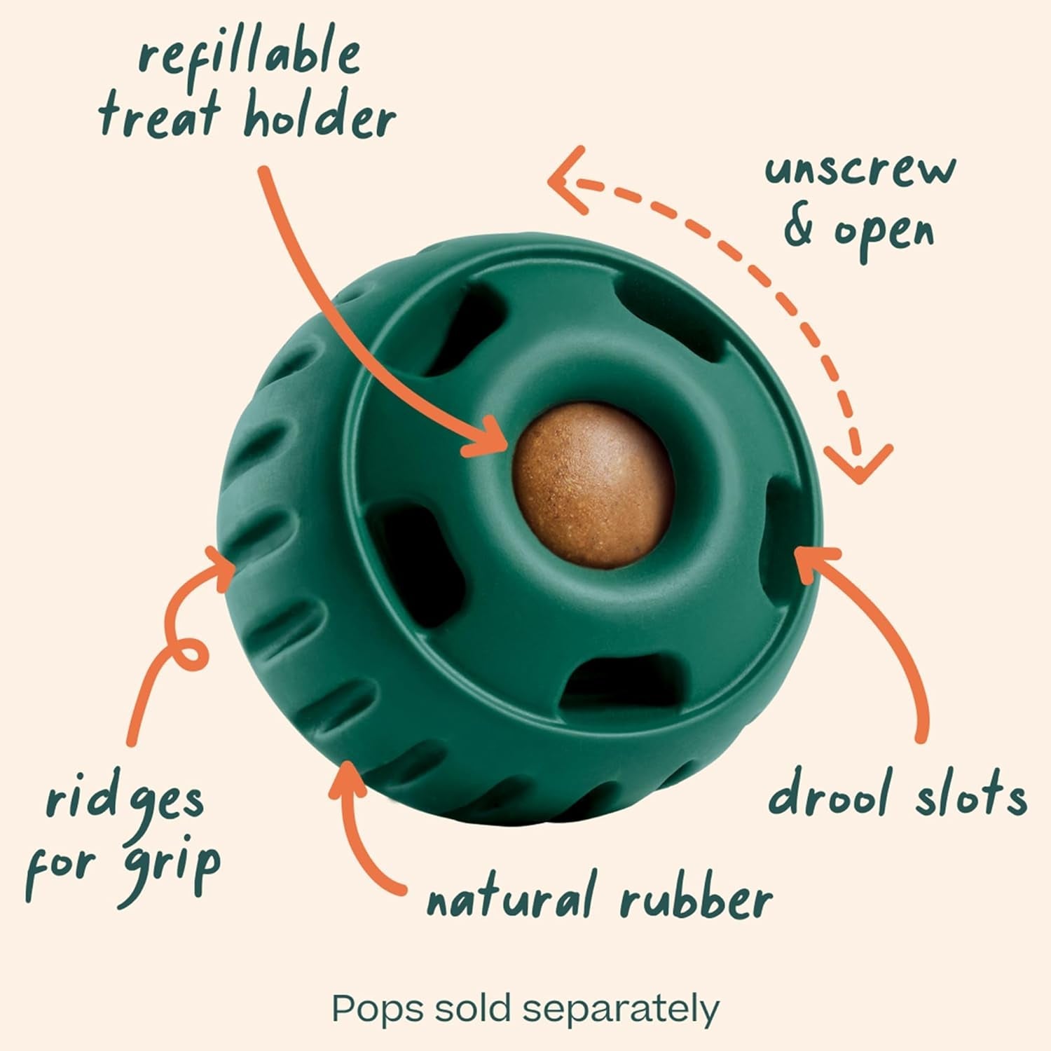 woof-pupsicle-interactive-dog-ball-toy-for-dogs-25-75-lbs-green-long-lasting-enrichment-toy-for-medium-large-dogs-easy-fill-design-low-mess-play-made-of-natural-rubber-easy-to-clean