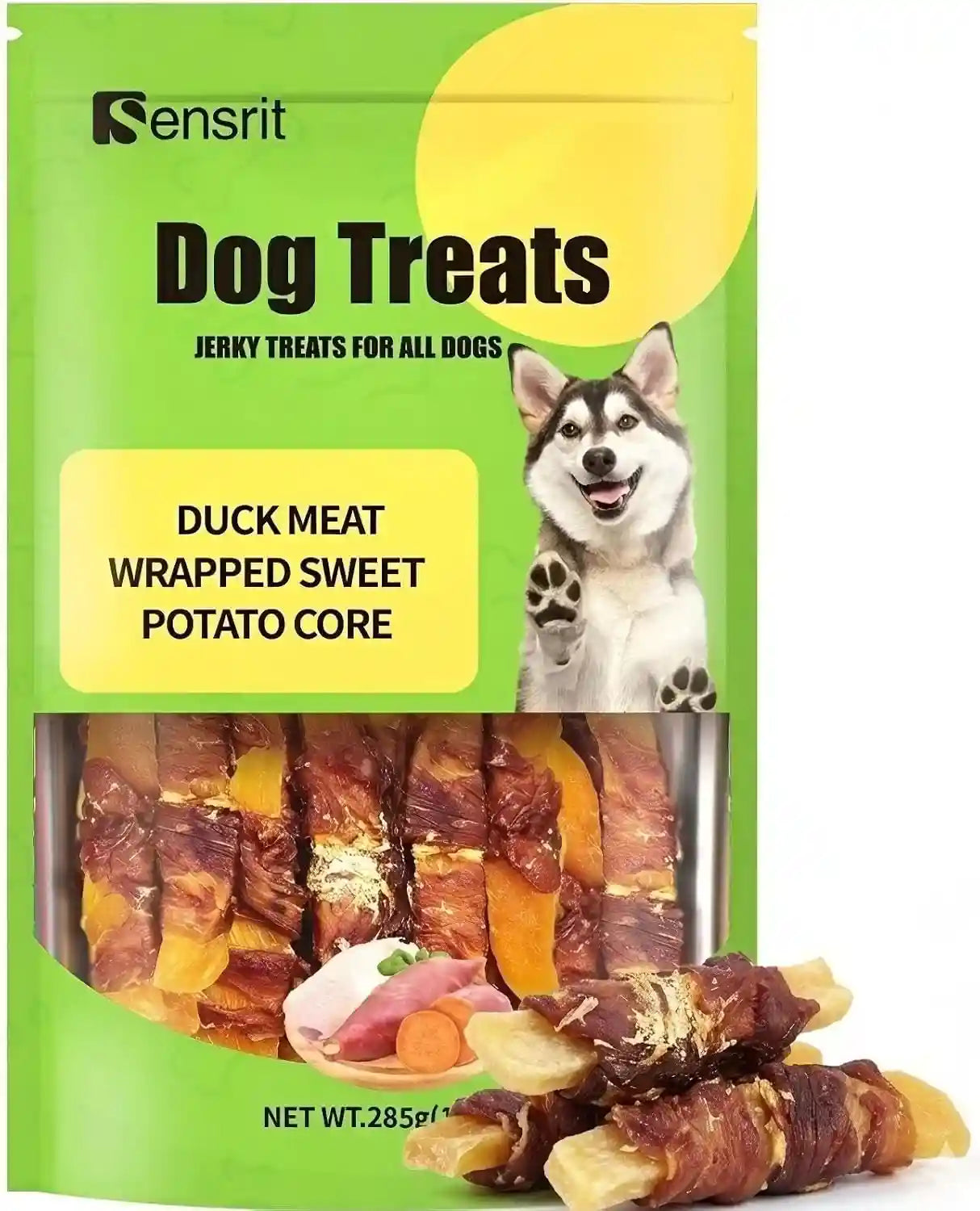 duck-meat-wrapped-sweet-potato-dog-treats-10-oz-285g-natural-jerky-hypoallergenic-for-sensitive-stomachs-fiber-rich-healthy-snacks-for-dogs