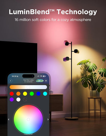 Govee Tree Floor Lamp with 3 Rotatable Lights, Compatible with Matter | Luminblend Technology, Standing Lamp with 64 Dynamic Scenes, Music Sync, Smart Floor Lamp for Living Room, Bedroom, Office3