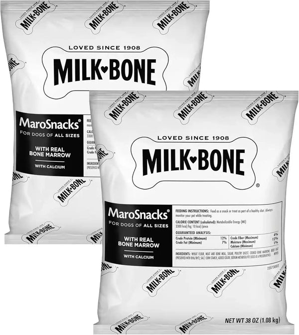 Milk-Bone Marosnacks Small Dog Treats with Real Bone Marrow, 40 Oz. Canister | Dog Treats with 12% Protein11