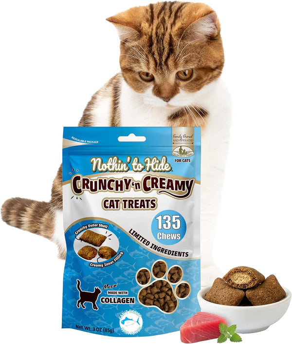 Fieldcrest Farms Collagen Cat Treats, Catnip, Crunchy & Creamy, 3 Oz Pouch | Supports Skin, Coat & Joints, High Protein, No Wheat or Soy, Great for Training & Rewards, All Life Stages14