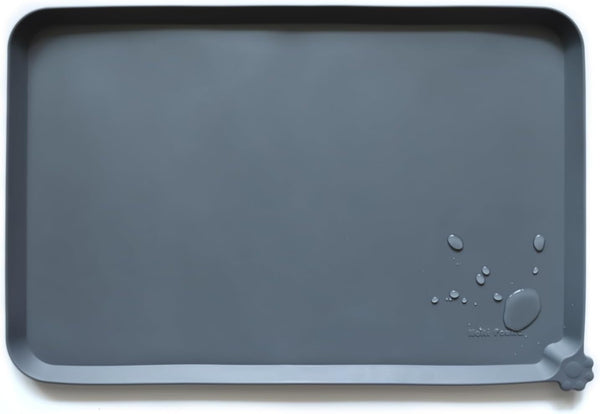 Hoki Found -Waterproof Pet Feeding Mats with High Lips - Multiple Size and Colors for Dogs, Cats & Others-G48