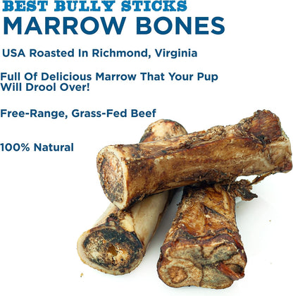 Best Bully Sticks Marrow Bones for Dogs, Large, 3 Count | Natural Beef Flavor, High Protein Dog Chews, Dog Bones for Aggressive Chewers, Single Ingredient, Great for Large Breeds3
