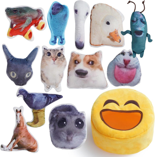 Nocciola Dog Squeaky Toys, Plush Small Dog Toys for Dogs, Stuffed with Squeakers,12 Pcs Puppy Toys with a Carrying Bag for Small Medium Size8