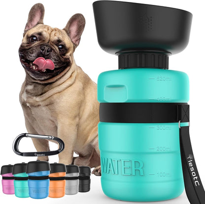 Lesotc Dog Water Bottle, Portable Water Dispenser with Travel Water Bowl, Leak Proof Pet Travel Squeeze Bottle, Puppy Essentials Dog Stuff Accessories for Outdoor Walking, Hiking, Camping13