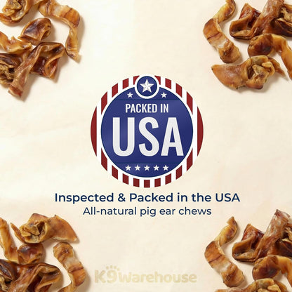 K9Warehouse Bulk Pig Ear Bites for Dogs 100% Pork, Rawhide Alternative, 1Lb | Single Ingredient, No Hormones or Chemicals, Hand-Selected Quality, Sized for Small and Medium Pups, Fights Tartar Buildup2