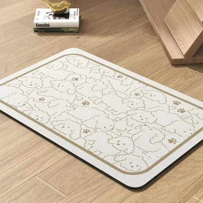 PADOOR Pet Feeding Mat-Absorbent Dog Mat for Food and Water Bowl-No Stains Easy Clean Dog Food Mat-Quick Dry Water Dispenser-Puppy Supplies Accessories15