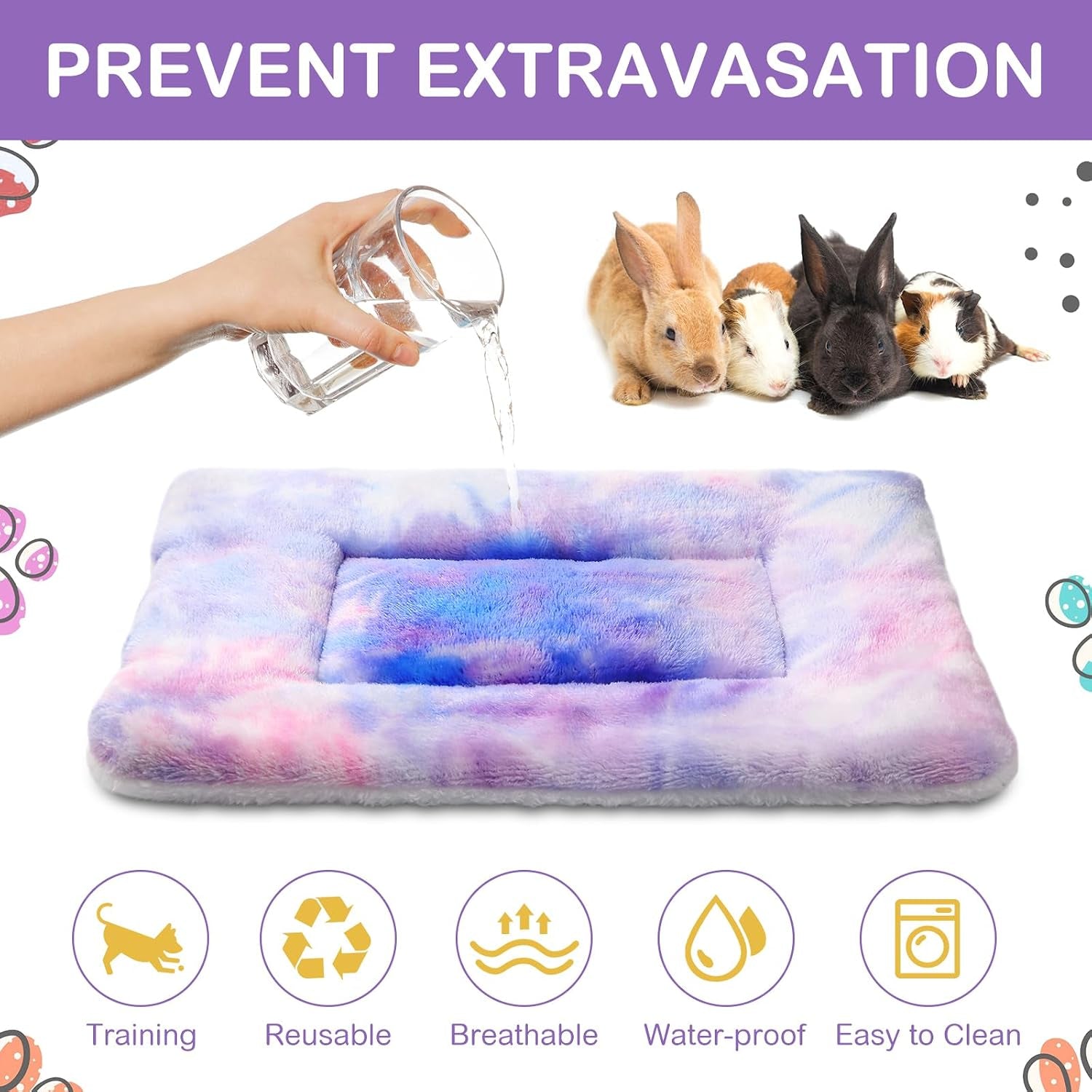 haull-4-pcs-waterproof-guinea-pig-bedding-soft-dog-cat-bed-crate-mat-small-animal-plush-cage-liners-rabbit-bunny-kennel-pad-reversible-cozy-pee-thickened-hamster-padtie-dyed-13-x-10-inch