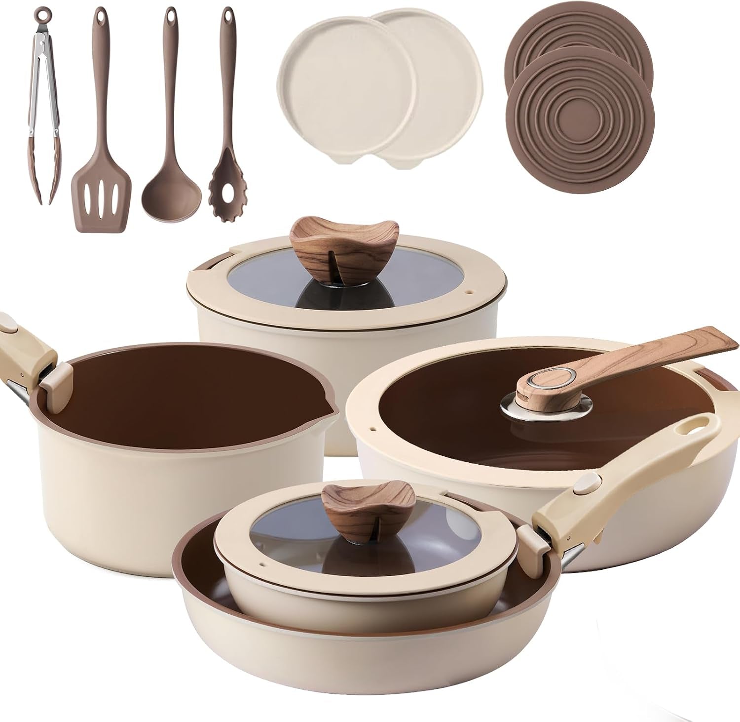 17-piece-rv-pots-and-pans-set-with-detachable-handle-for-camper-stackable-rv-cookware-induction-oven-safe-nonstick-ceramic-brown-interior-dishwasher-friendly-pfos-pfoa-free
