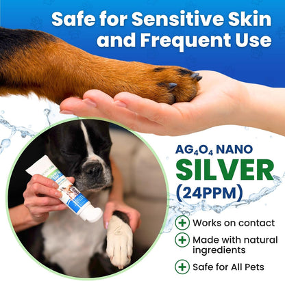 Hot Spot Treatment Gel for Dogs Colloidal Silver Wound Care for Cuts, Bites, Rashes, Skin Irritations & Ulcers, Dog Wound Care Solution, 4.0 Ounces - Vet Recommended & Made in USA6