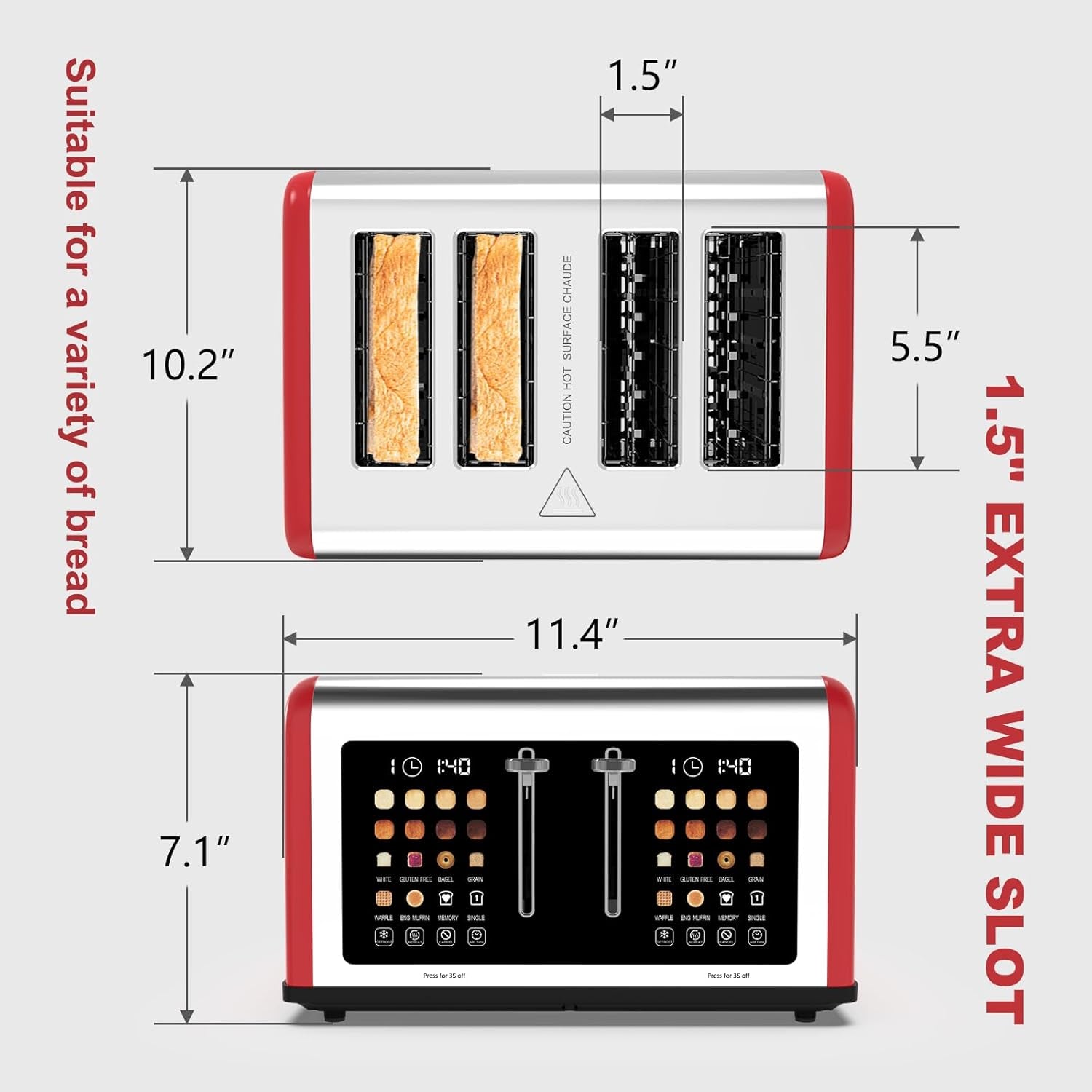 4-slice-toaster-touch-screen-stainless-steel-toasters-digital-timer-dual-control-panel-toasters-8-shade-settings-6-bread-types-for-bagel-cancel-defrost-1650w-red