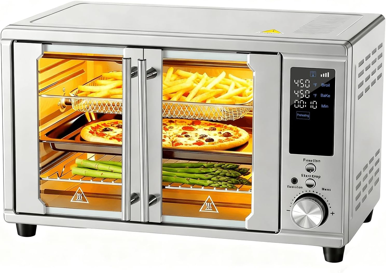 air-fryer-toaster-oven-combo-dual-door-29-6qt-oven-countertop-12-functions-in-1-7-accessories-included-stainless-up-to-450-f