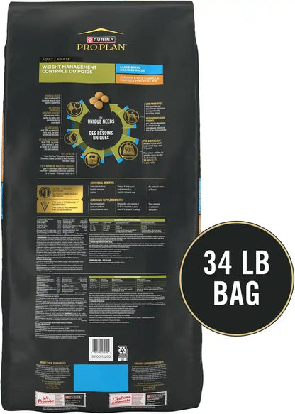 Purina Pro Plan Large Breed Weight Management Dry Dog Food, Chicken and Rice Formula - 34 Lb. Bag5