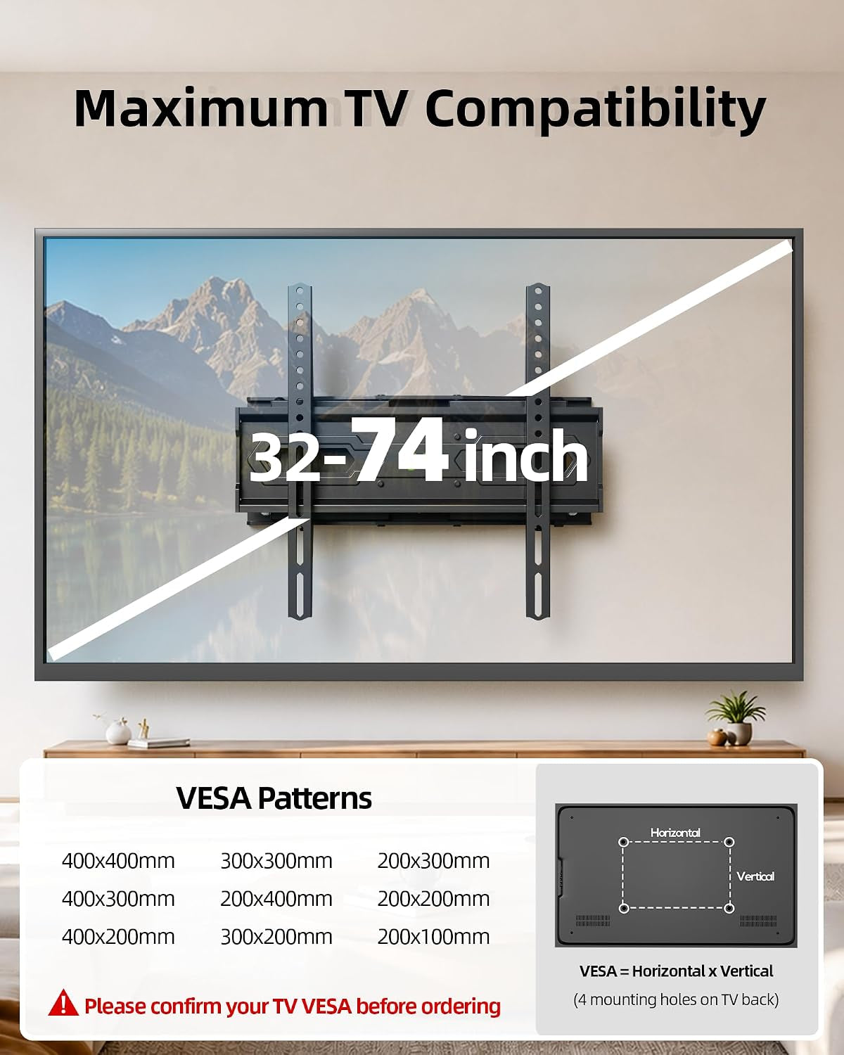 tv-wall-mount-for-32-74-inch-flat-screen-led-4k-up-to-110lbs-full-motion-tv-mount-bracket-with-swivel-tilt-articulating-dual-arms-max-vesa-400x400mm-fits-12-16-wood-studs