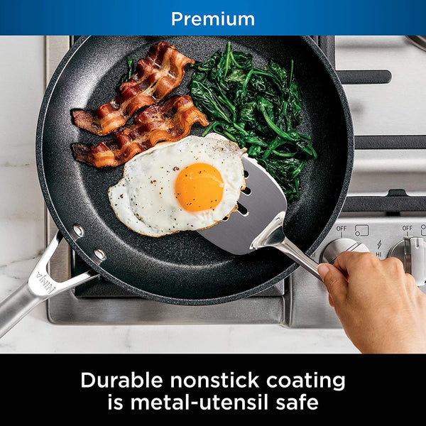 Ninja C35000W Foodi Neverstick Premium Hard-Anodized 5-Piece Cookware Set , Black2