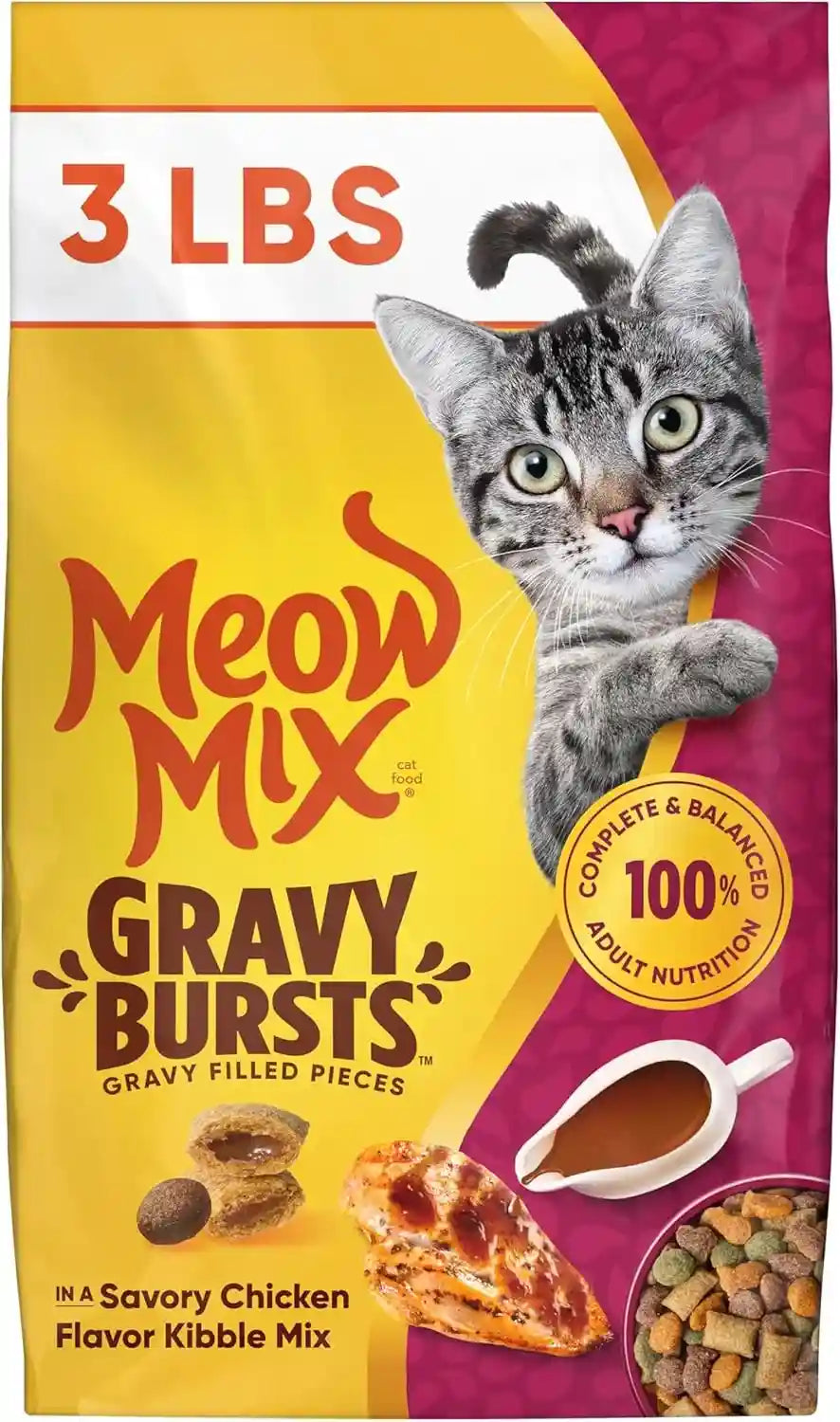 meow-mix-gravy-bursts-dry-cat-food-3-lb-bag-crunchy-cat-kibble-gravy-filled-pieces-100-complete-balanced-nutrition-for-adult-cats-high-quality-protein