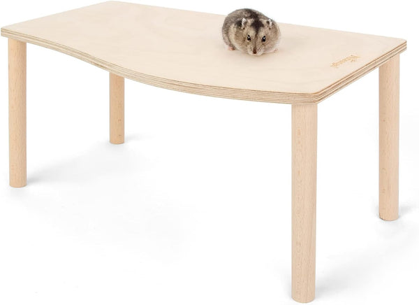 Niteangel Hamster Play Wooden Platform: Wave- 15.7" L X 9" W - 7" H | Can Maximizes Cage Space & Enriches Pet Environment for Dwarf Syrian Hamsters Gerbils Mice Degus or Other Small Pets1