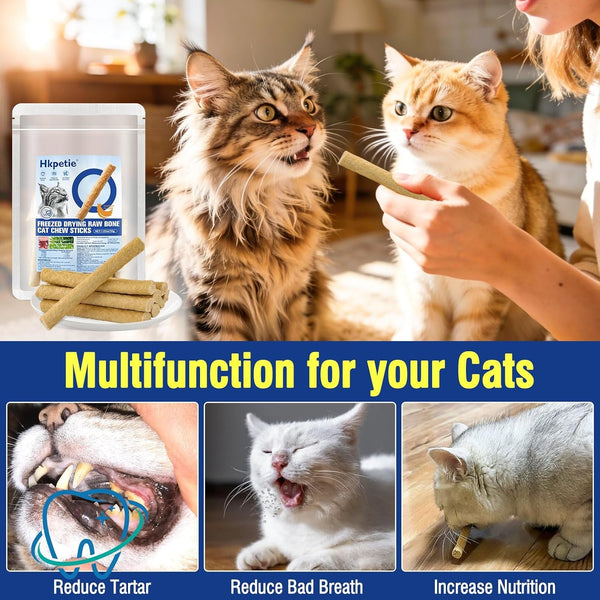 30G Freezed Dried Cat Chew Stick Chicken Flavor, Cat Dental Treats for Freshens Breath and Reduce Tartar, Feline Teething Sticks Cats Treats Snack9