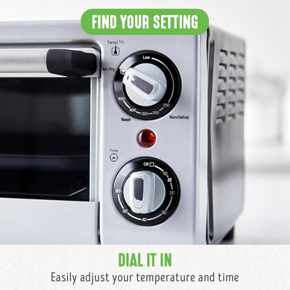 Countertop Toaster Oven Air Fryer Stainless Steel, Healthy Ceramic Nonstick, PFAS Free, Tray & Basket, Bake, Broil, Reheat, Adjustable Temp & Time Control, Auto Shutoff, Black7