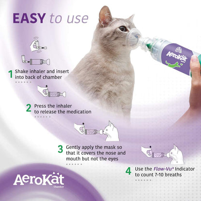 Aerokat the Original Feline Aerosol Chamber Inhaler Spacer for Cats and Kittens with Exclusive Flow-Vu Indicator6