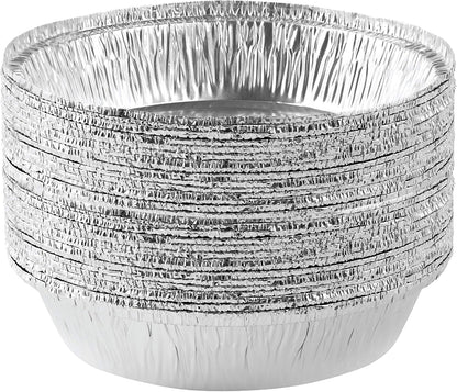7'' Inch round Tin Foil Pans Disposable Aluminum Pack of 201