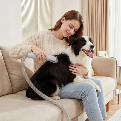 NEWBULIG Pet Grooming Vacuum Kit for Cats and Dogs, 2.5L Dust Cup, White | 3 Suction Modes and 5 Groomer Tools, Dog Clippers with Cordless Low Noise for Cats, Dogs Other Animals Hair Trimmer8