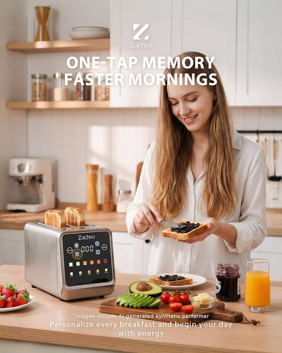 2-slice-touchscreen-toaster-with-digital-countdown-bagel-mode-1-5-wide-slots-single-side-toasting-bread-waffle-muffin-presets-memory-6-shade-settings-defrost-reheat