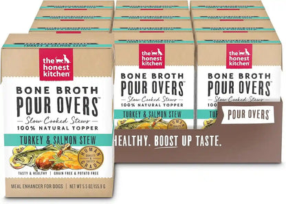The Honest Kitchen Human Grade Bone Broth POUR OVERS Wet Toppers for Dogs (12 Pack), 5.5 Oz - Beef Stew11