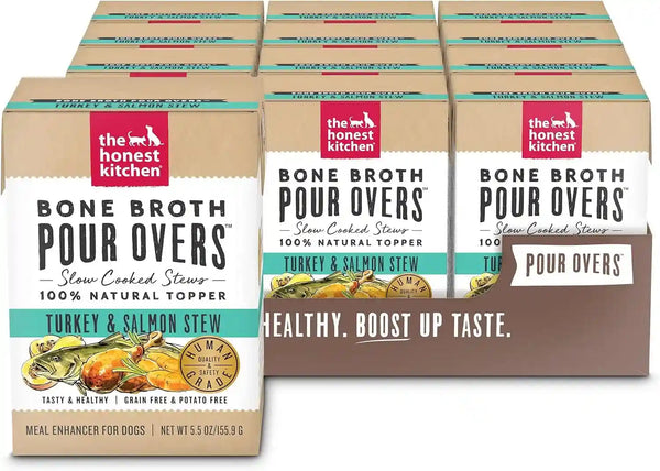 The Honest Kitchen Human Grade Bone Broth POUR OVERS Wet Toppers for Dogs (12 Pack), 5.5 Oz - Beef Stew11