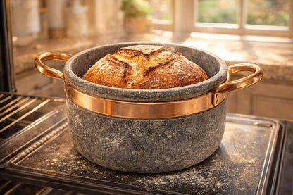 Soapstone 2.4 Qt Dutch Oven with Copper Handles by  | Handcrafted from a Block of Pure Soapstone | Non-Toxic and Non-Stick | Unique, Durable and Eco-Friendly7
