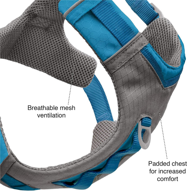 Kurgo Journey Air Dog Harness, Blue, Small | Padded Chest, Ripstop Outer & Breathable Mesh, Back Assist Handle, Rust-Free Aluminum Hardware, Reflective Trim3