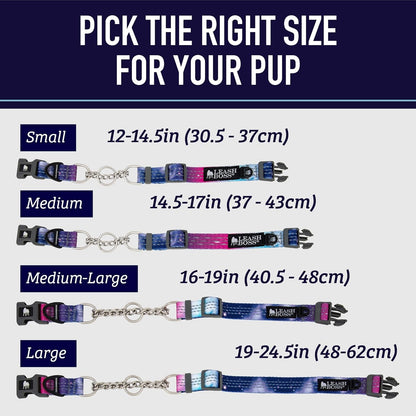 Leash Boss Martingale Collar for Dogs - Steel Chain | Reflective Nylon Dog Collar for Large Dogs, Medium and Small Dogs | No Pull Pet Training Collar Small5