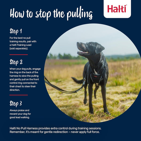 Halti No Pull Harness - Stop Your Dog Pulling on the Leash. Adjustable, Lightweight and Easy to Use. Reflective Dog Training Harness for Large Dogs (Size L, Black)5