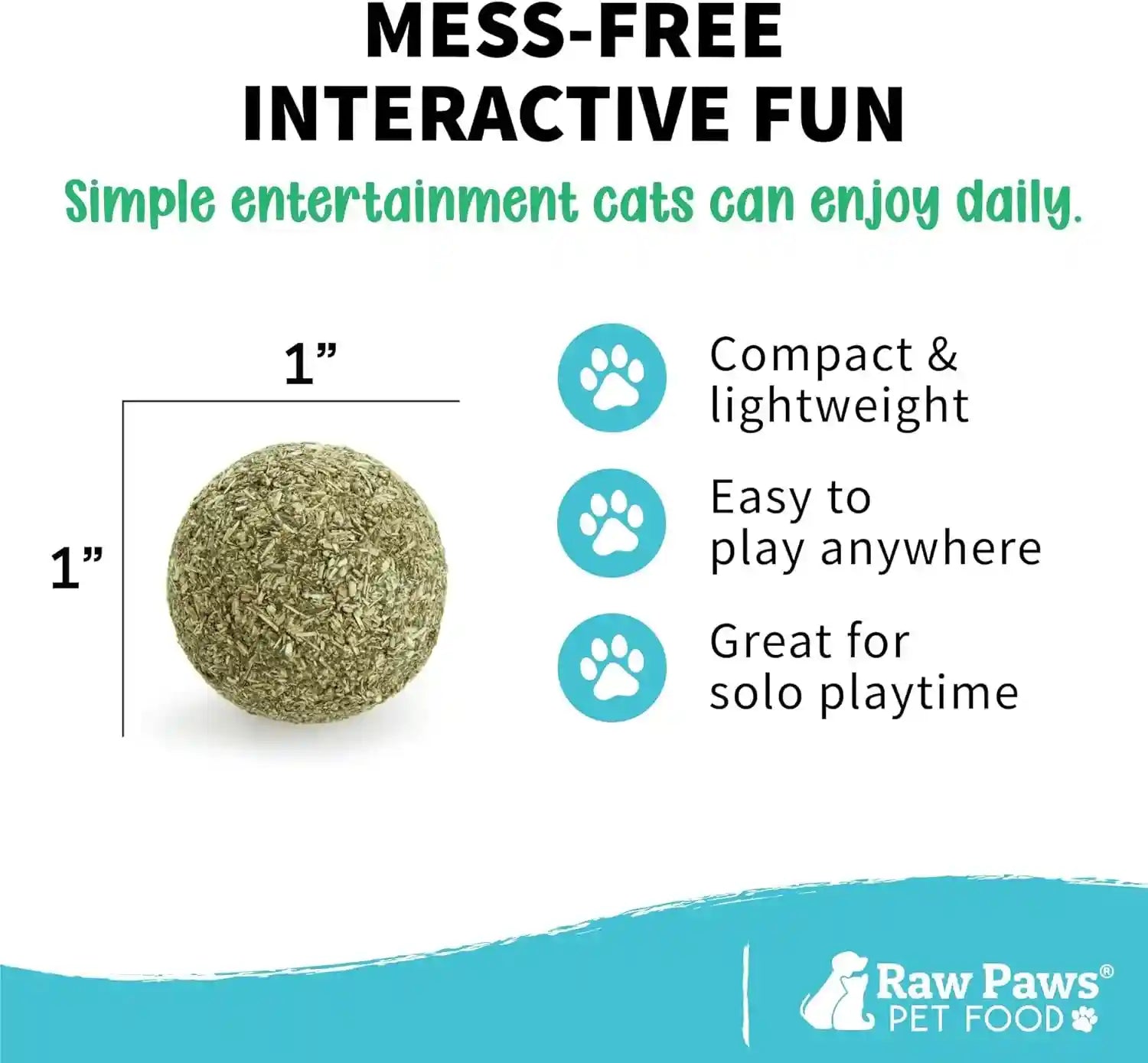 raw-paws-catnip-balls-for-cats-6-count-interactive-indoor-cat-toy-natural-compressed-natural-catnip-cat-lick-balls-catnip-roller-balls-play-enrichment-toy-fresh-dried-no-additives