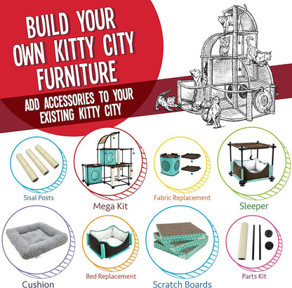 Kitty City Claw Indoor and Outdoor Mega Kit Cat Furniture, Cat Sleeper, Outdoor Kennel2