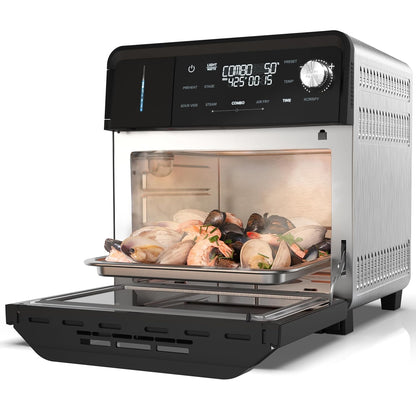 Pfas-Free Steam Oven & Air Fryer, All-In-One Convection Cooker | Precision Steam Control, Toast, Air Fry, Sous Vide & More, Juicier Meats, 120 Presets, 50–450°F, Stainless Steel1