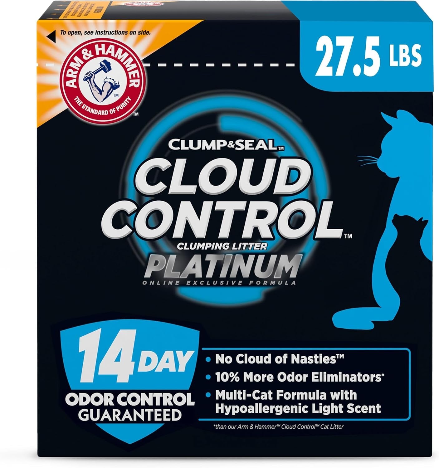 arm-hammer-slide-platinum-easy-clean-up-clumping-cat-litter-27-5-lbs-24-7-odor-control-triple-action-freshness-non-stick-low-tracking-multi-cat-formula-scented