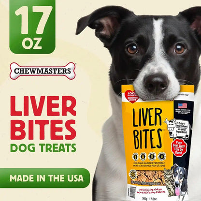 Chewmasters 100% Pure Beef Liver Bites 17.6Oz Freeze Dried Cat & Dog Treats | All Natural High Protein Training Treats, Grain Free, Healthy Real Meat Flavor for All Life Stages, No Additives, Made in USA7