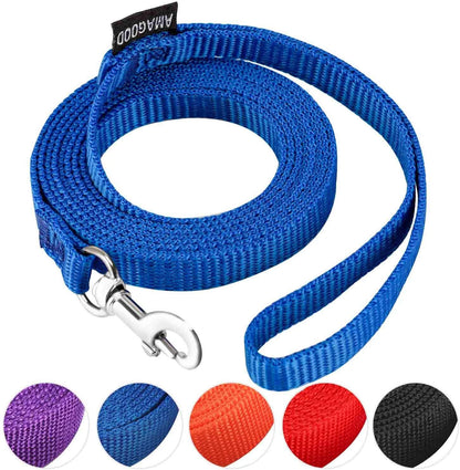 AMAGOOD 6 FT Puppy/Leash, Strong Traditional Style with Easy to Use Collar Hook, Great for Small, Medium and Large Dogs (5/8In X 6 Ft, Purple)57