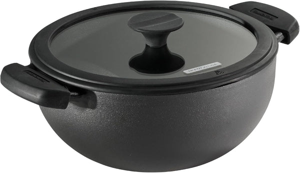 Utsava Pre-Seasoned Cast Iron 3.9-Quart Kadai with Lid | Kadhai Pot for Indian Cooking1