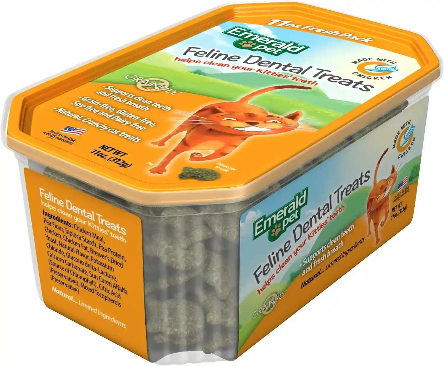emerald-pet-grain-free-cat-dental-treats-with-chicken-crunchy-natural-dental-treats-for-cats-to-clean-teeth-freshen-breath-and-reduce-plaque-tartar-11-oz-tub