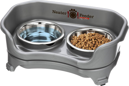 Neater Feeder Express Mess Proof Dog Bowls Elevated for Small Breeds under 15 Lb, Made in USA, No Spill Raised Dog Food Bowl Stand, Stainless Steel Food and Water Bowl Set, Feeding Station, Cappuccino38