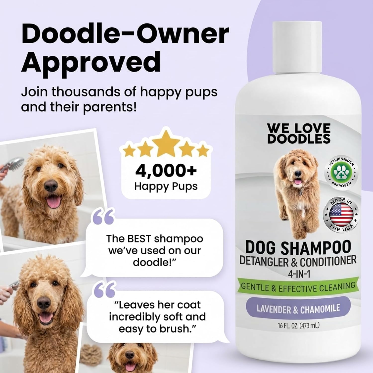 dog-shampoo-conditioner-detangler-hypoallergenic-tearless-lavender-16oz-for-sensitive-itchy-skin-best-shampoo-for-smelly-dogs-goldendoodle-poodle-doodle-puppy-pet-wash-soap-usa-made-4-in-1