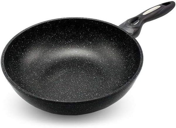 Marble Coated Cast Aluminum Non Stick Frying Wok (30Cm / 12 Inch)1