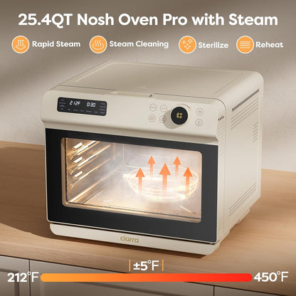 12-In-1 Countertop Steam Oven with Air Fryer, 25.4QT Nosh Oven Pro | Convection Toaster Oven with Rapid Steam & Steam Bake | Air Fry, Dehydrate, Ferment, Self-Clean & Delay Start2
